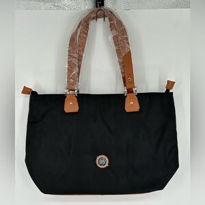 NEW! Joy Mangano Satchel Handbag TOTE 18”x12”x6” W Black O8